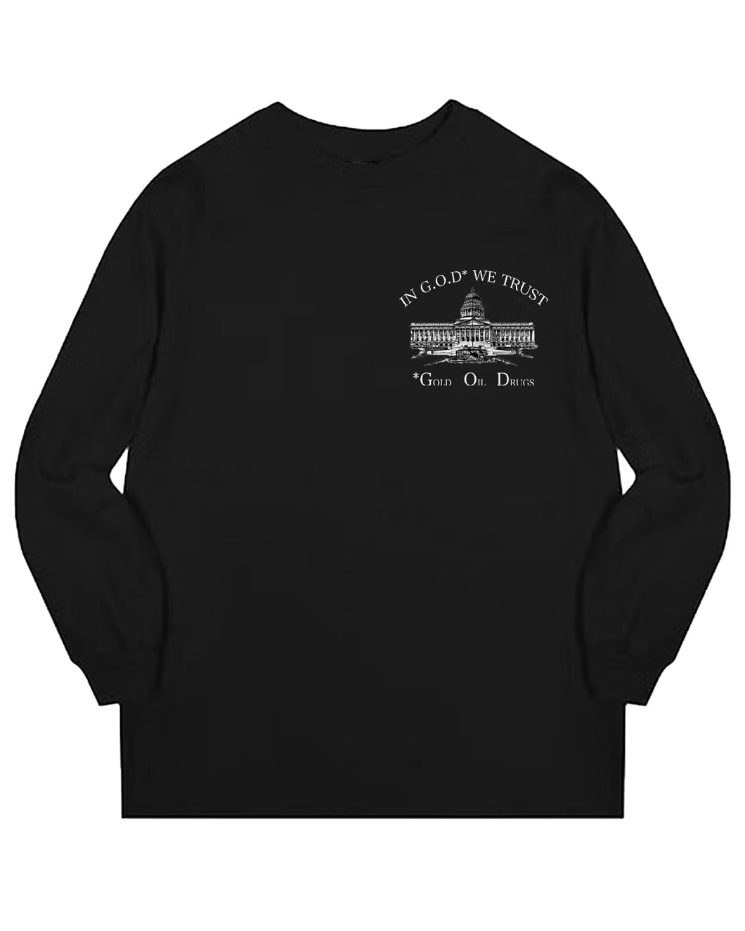 G.O.D* LONG SLEEVE T-SHIRT (BLACK)