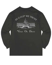 Load image into Gallery viewer, G.O.D* LONG SLEEVE T-SHIRT (CHARCOAL)
